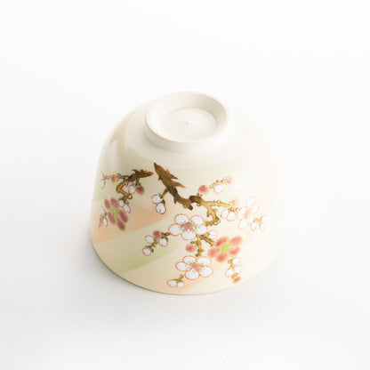 【清水焼】抹茶碗　梅絵 "明"　陶楽 KOTOPOTTER