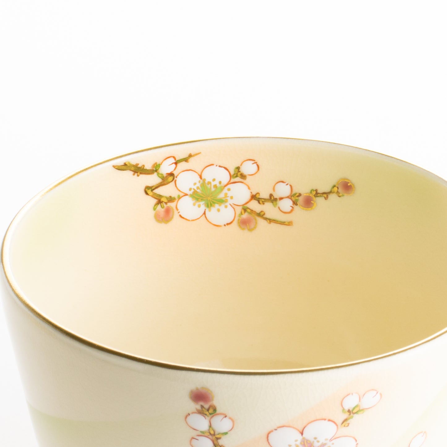 【清水焼】抹茶碗　梅絵 "明"　陶楽 KOTOPOTTER