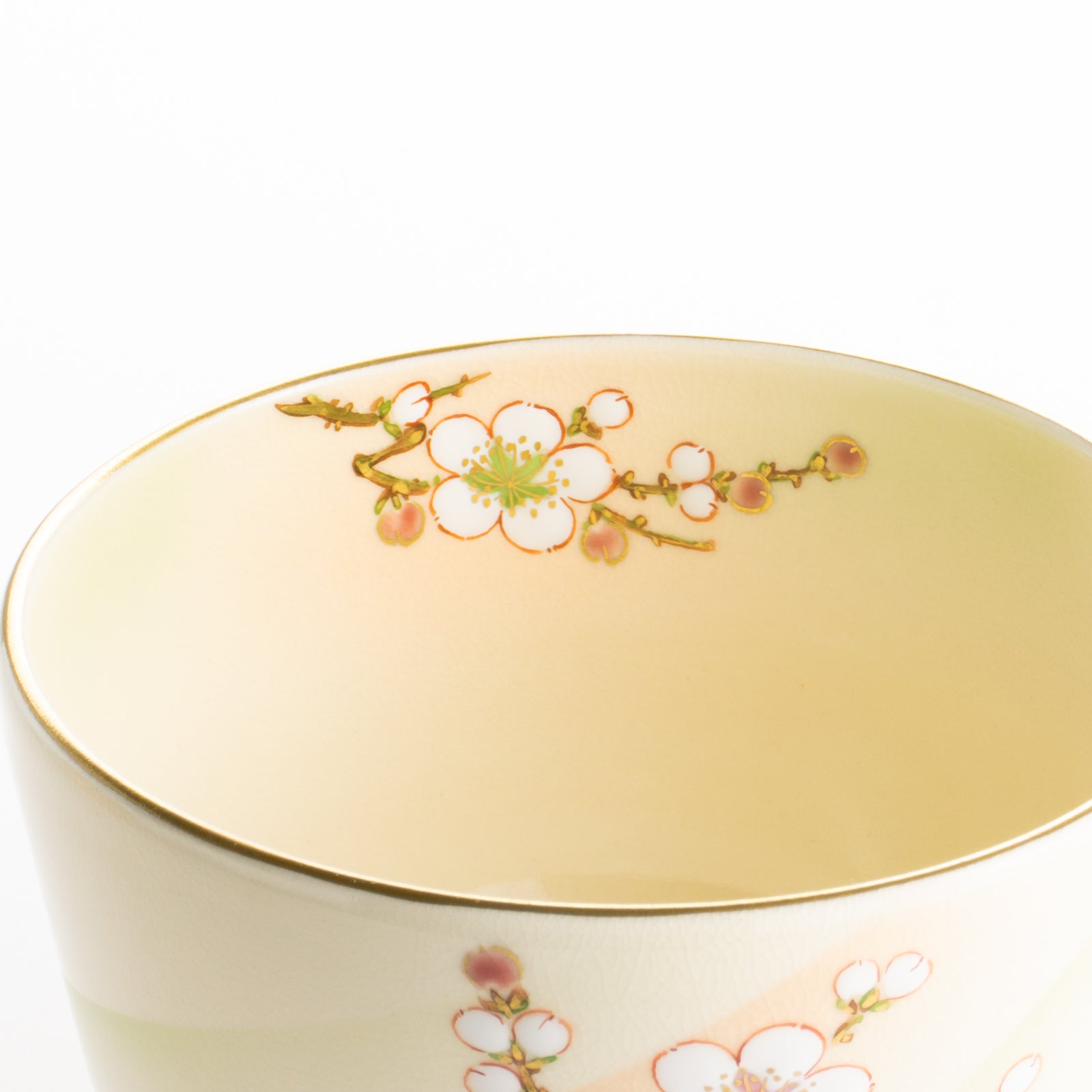 【清水焼】抹茶碗　梅絵 "明"　陶楽 KOTOPOTTER