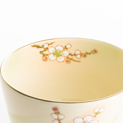 【清水焼】抹茶碗　梅絵 "明"　陶楽 KOTOPOTTER