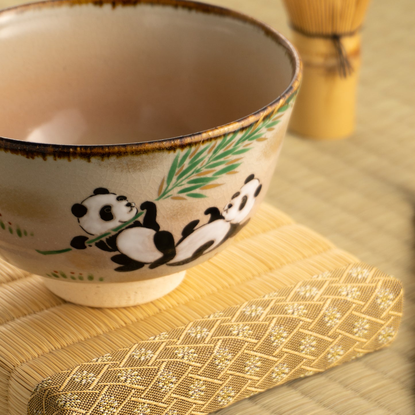 【清水焼】抹茶碗　パンダ　安徳窯 KOTOPOTTER