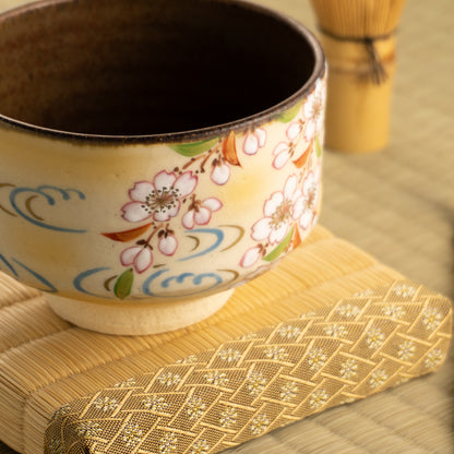 【清水焼】抹茶碗　桜流水　定一 KOTOPOTTER