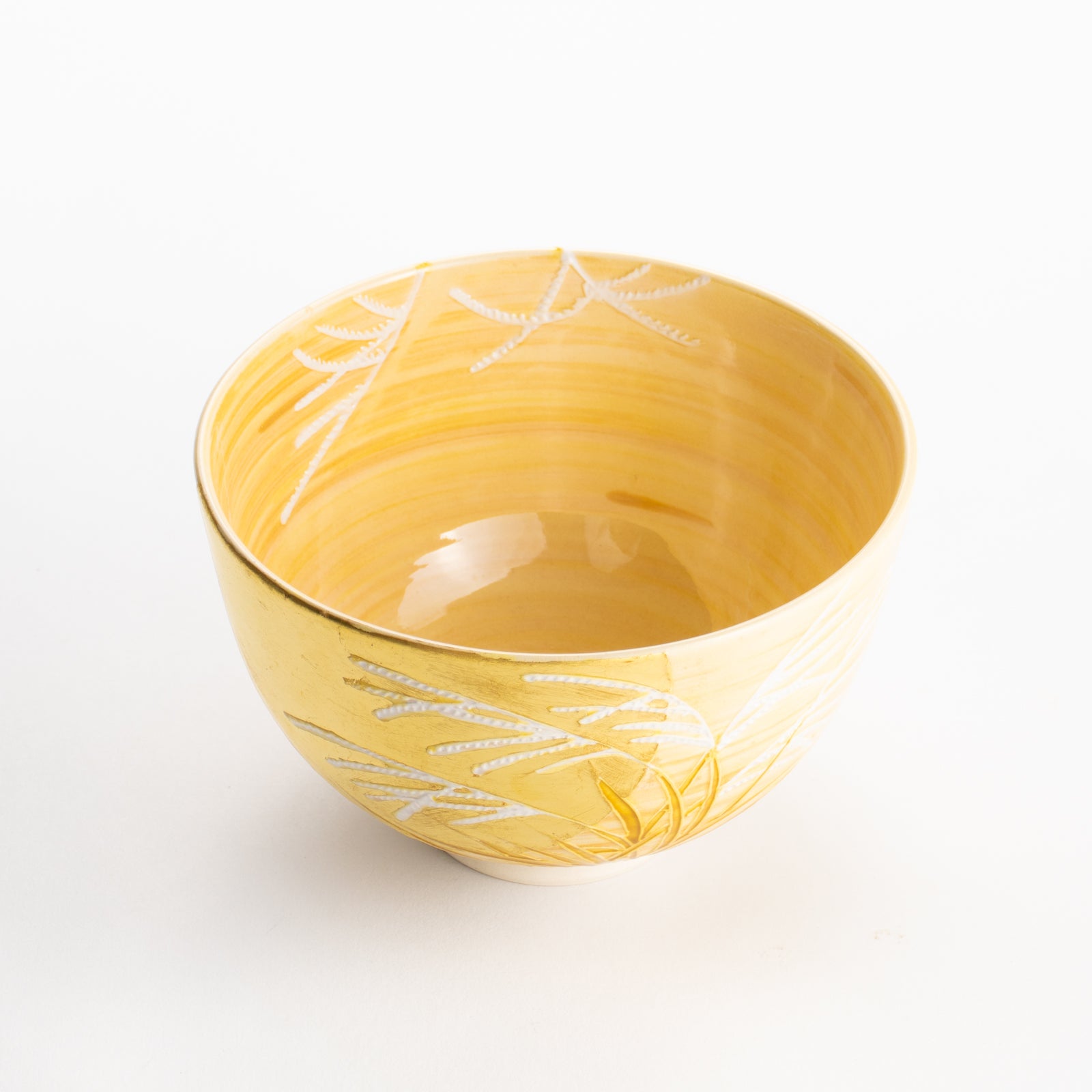 【清水焼】抹茶碗　芒野に金彩月　山本一如 KOTOPOTTER