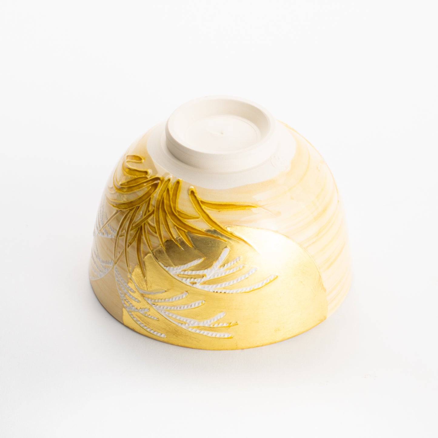 【清水焼】抹茶碗　芒野に金彩月　山本一如 KOTOPOTTER