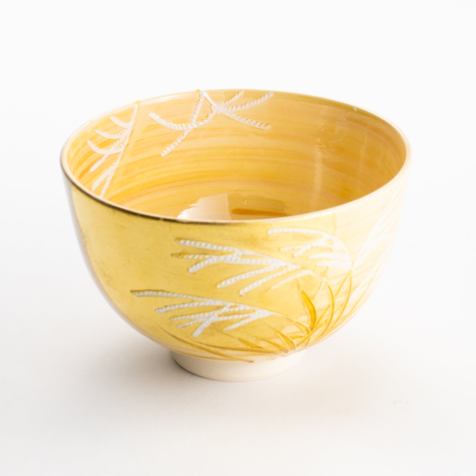 【清水焼】抹茶碗　芒野に金彩月　山本一如 KOTOPOTTER