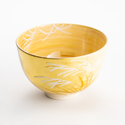 【清水焼】抹茶碗　芒野に金彩月　山本一如 KOTOPOTTER