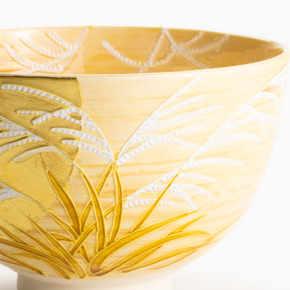 【清水焼】抹茶碗　芒野に金彩月　山本一如 KOTOPOTTER