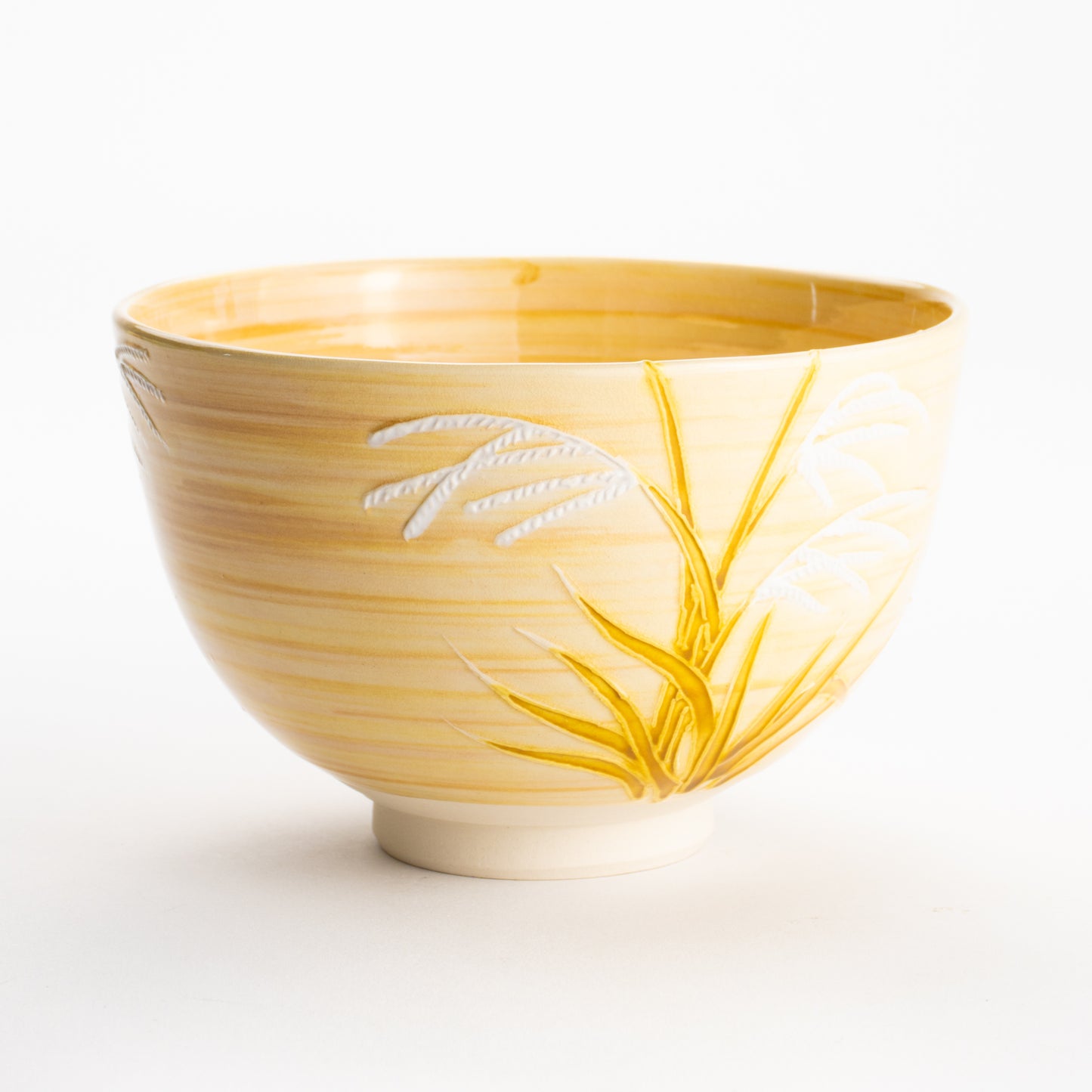 【清水焼】抹茶碗　芒野に金彩月　山本一如 KOTOPOTTER