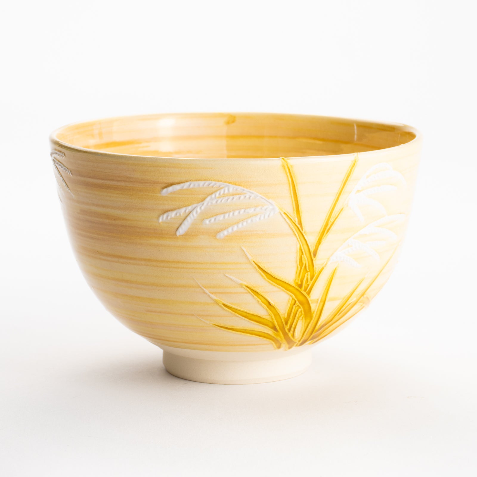 【清水焼】抹茶碗　芒野に金彩月　山本一如 KOTOPOTTER