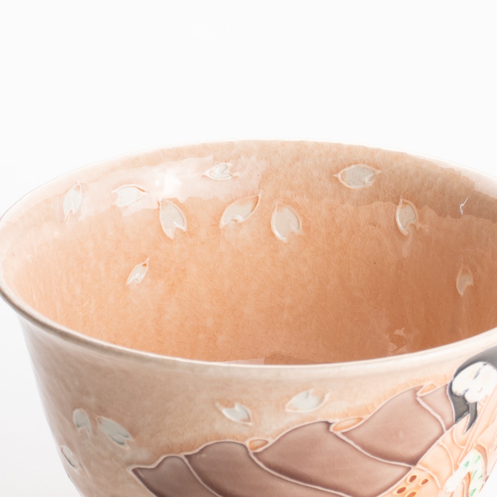 【清水焼】抹茶碗　紫式部と桜 A　山本一如 KOTOPOTTER