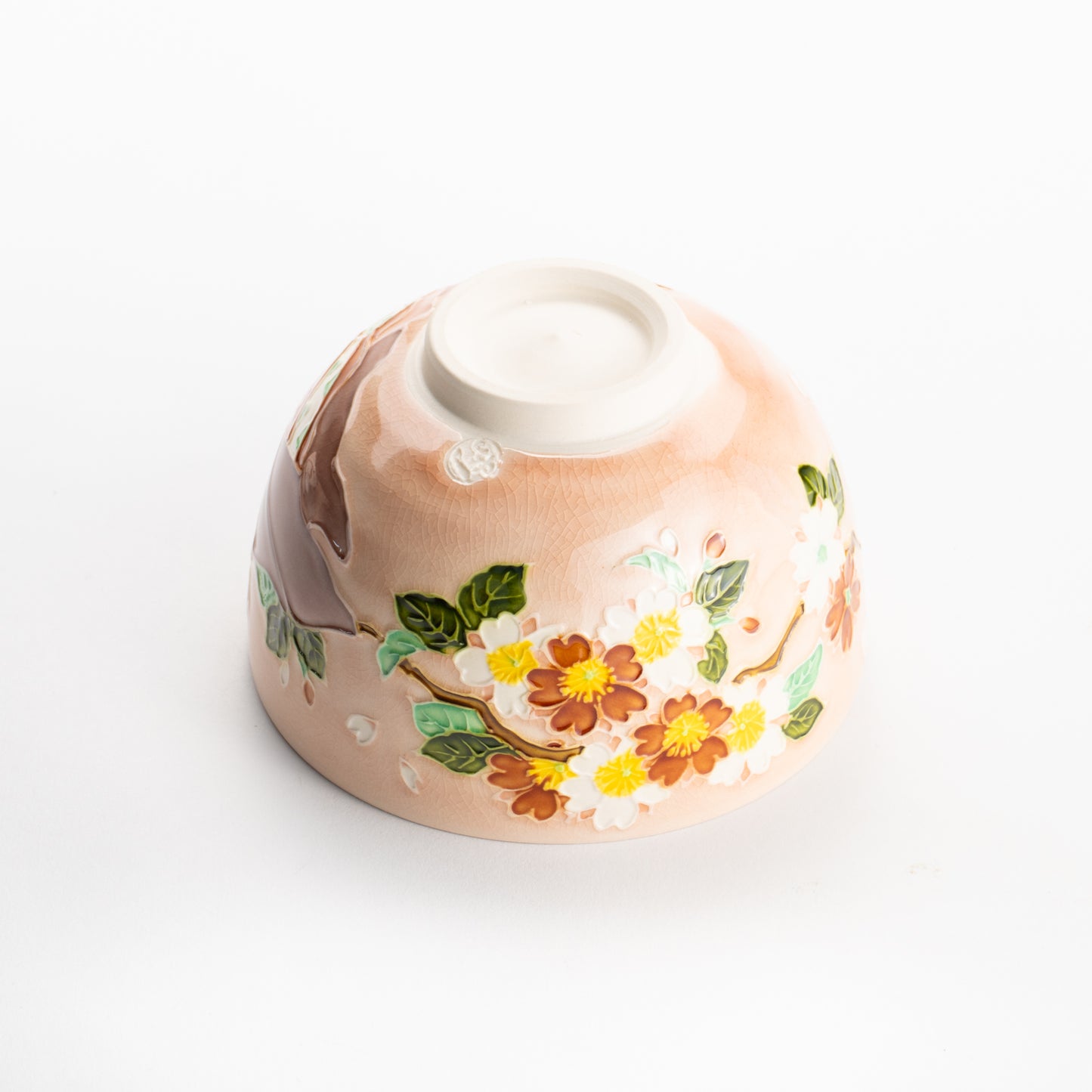 【清水焼】抹茶碗　紫式部と桜 C　山本一如 KOTOPOTTER