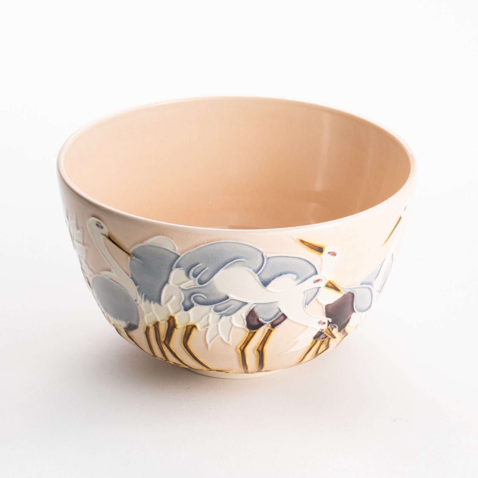 【清水焼】抹茶碗　交趾 立鶴　山本一如 KOTOPOTTER