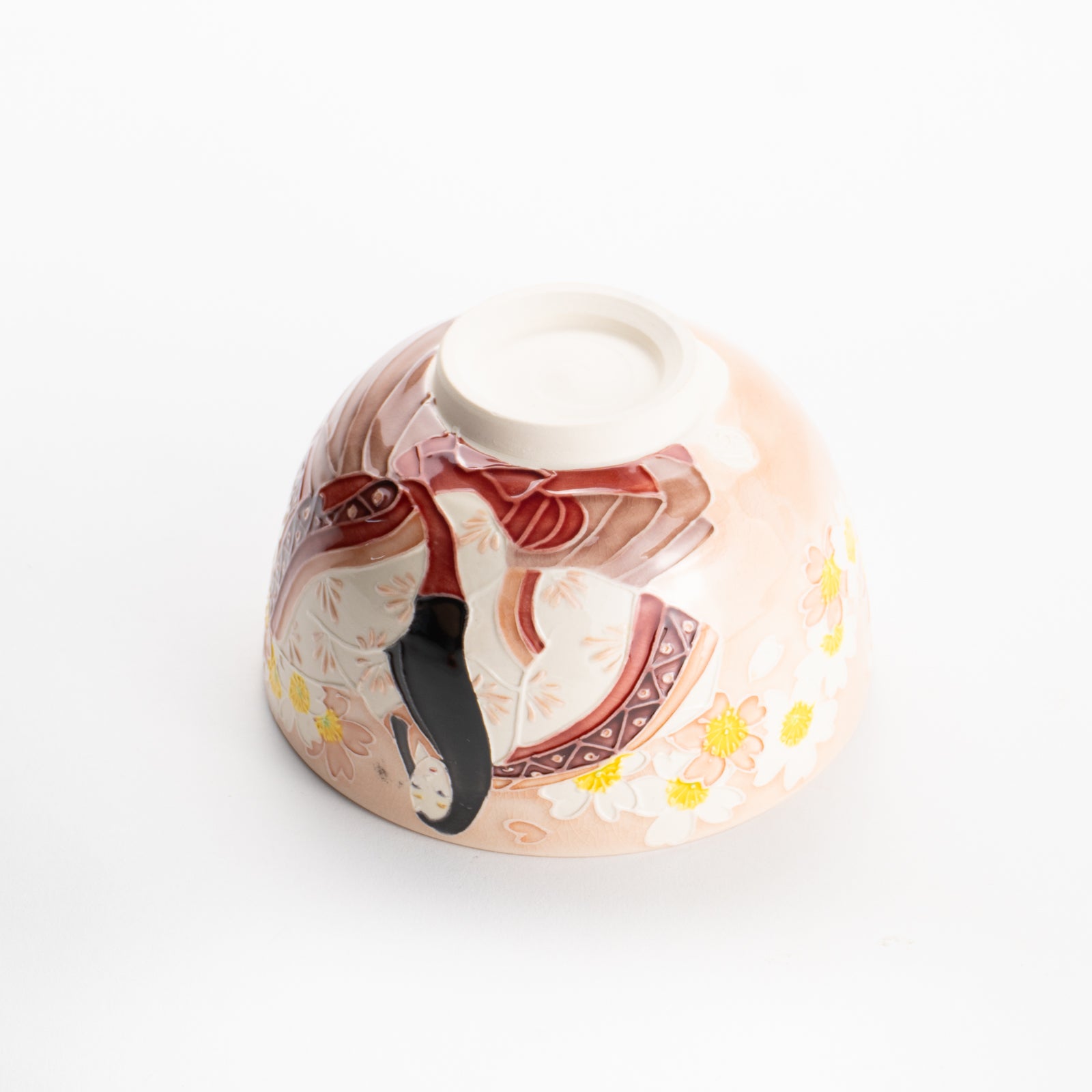 【清水焼】抹茶碗　紫式部と桜 D　山本一如 KOTOPOTTER