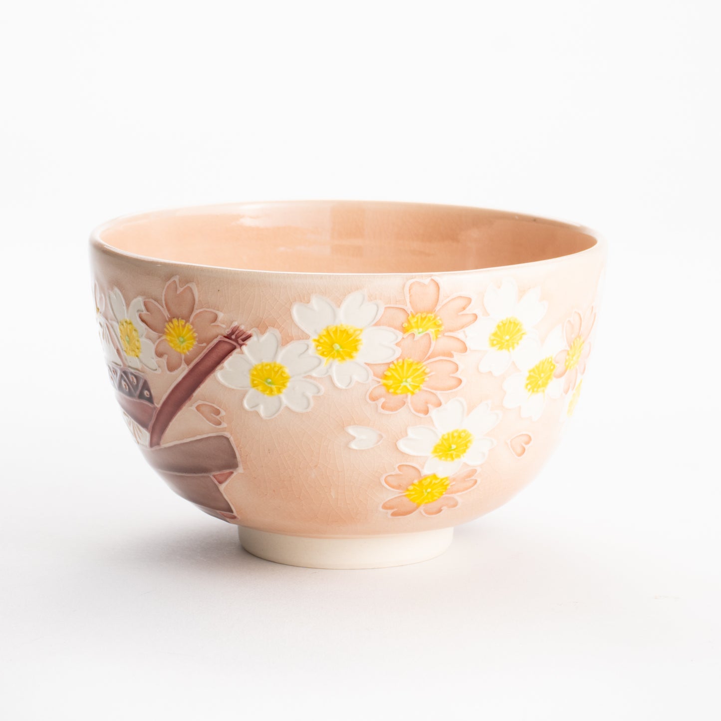 【清水焼】抹茶碗　紫式部と桜 D　山本一如 KOTOPOTTER