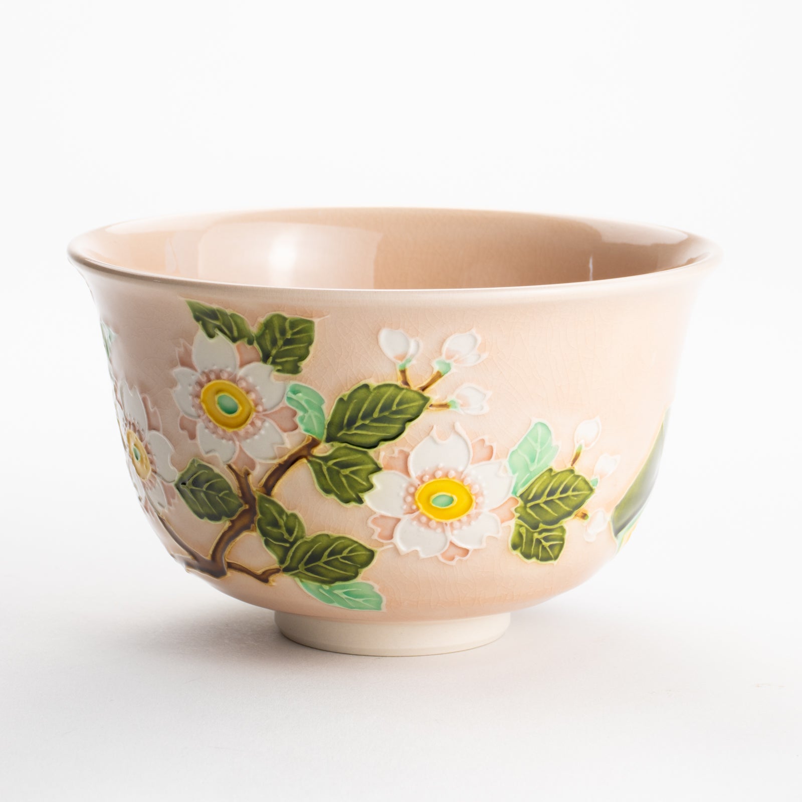 【清水焼】抹茶碗　紫式部と桜 E　山本一如 KOTOPOTTER