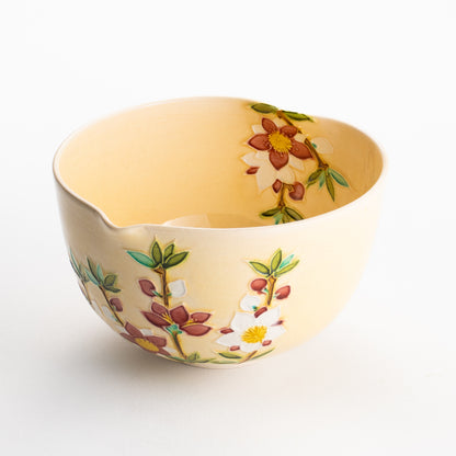 【清水焼】抹茶碗　桃"西王母"　山本一如 KOTOPOTTER