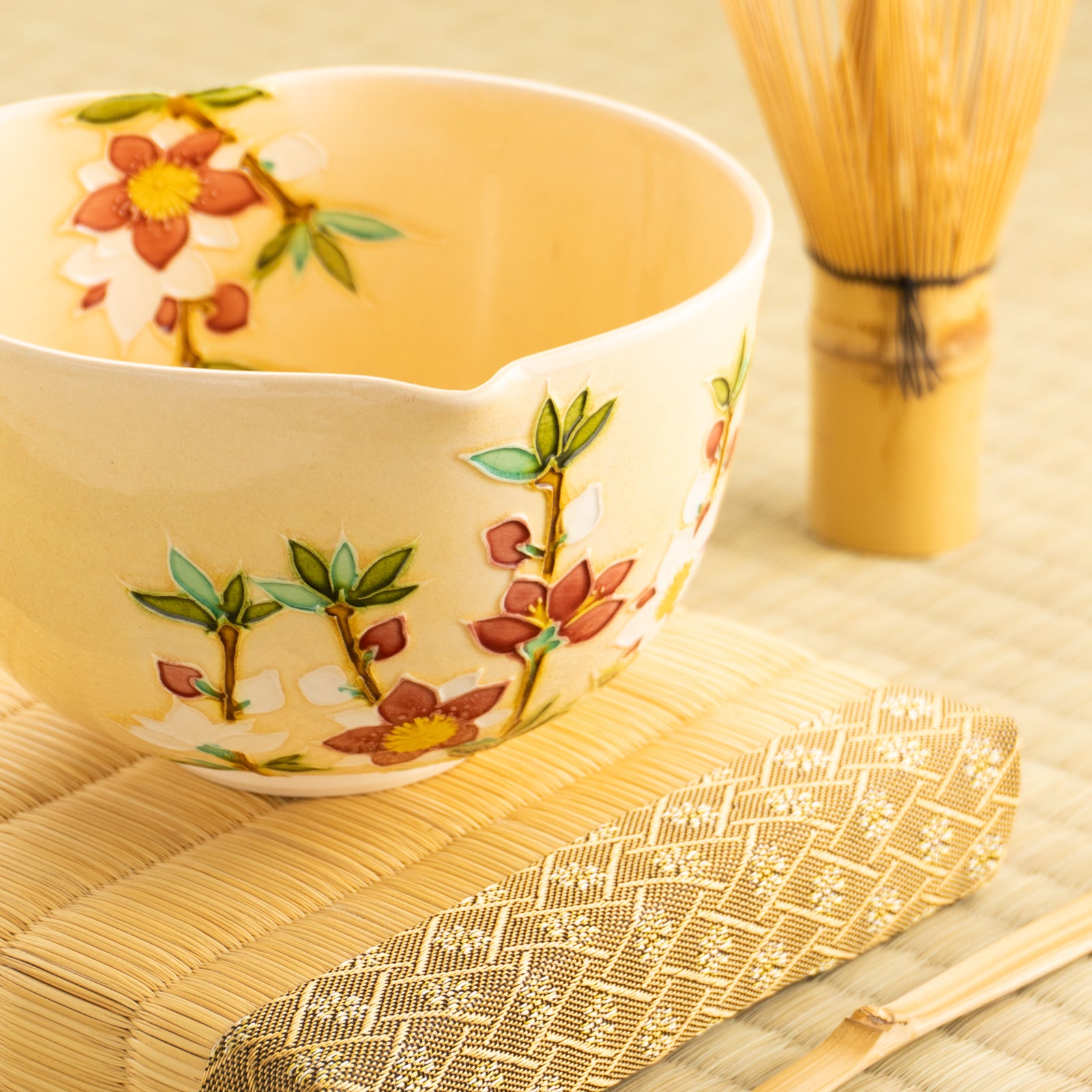 【清水焼】抹茶碗　桃"西王母"　山本一如 KOTOPOTTER