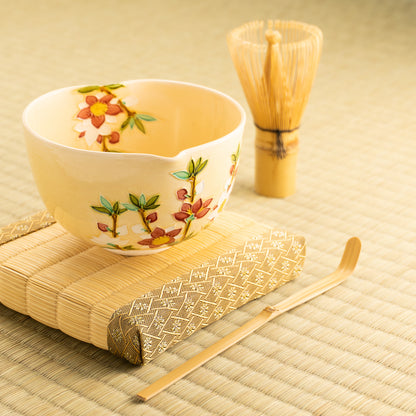 【清水焼】抹茶碗　桃"西王母"　山本一如 KOTOPOTTER