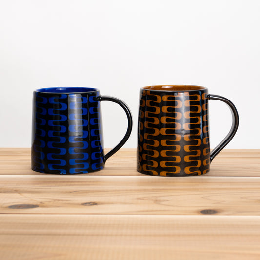 【清水焼】ペアマグカップ　AMI コバルト/アンバー　澤田卓伸 KOTOPOTTER