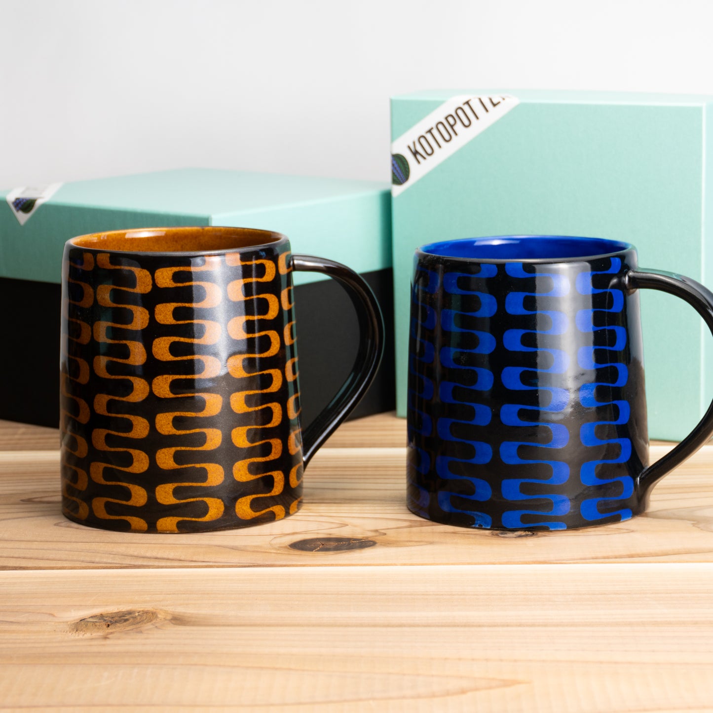 【清水焼】ペアマグカップ　AMI コバルト/アンバー　澤田卓伸 KOTOPOTTER