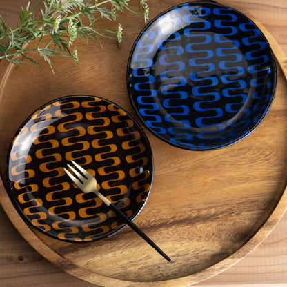 【清水焼】ペア小皿　AMI アンバー/コバルト　澤田卓伸 KOTOPOTTER