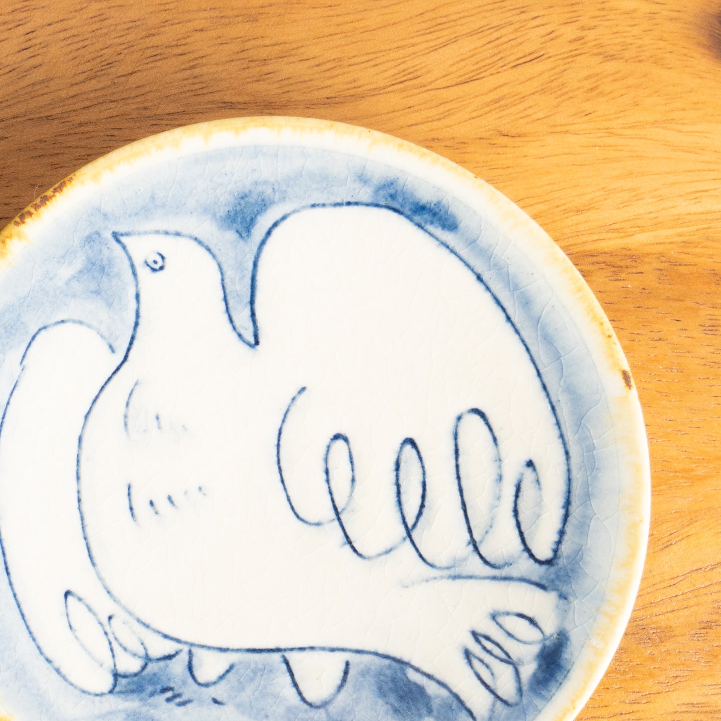 【清水焼】小皿　安南手トリ 白　的場美幸 KOTOPOTTER