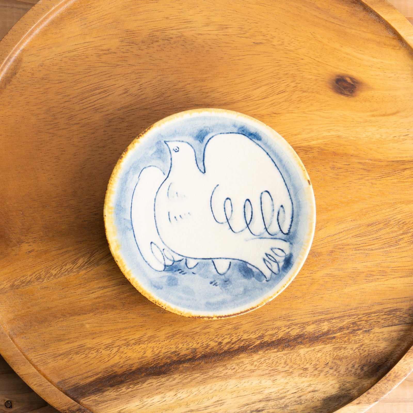 京都 清水焼】小皿 安南手トリ 白 的場美幸｜コトポッター