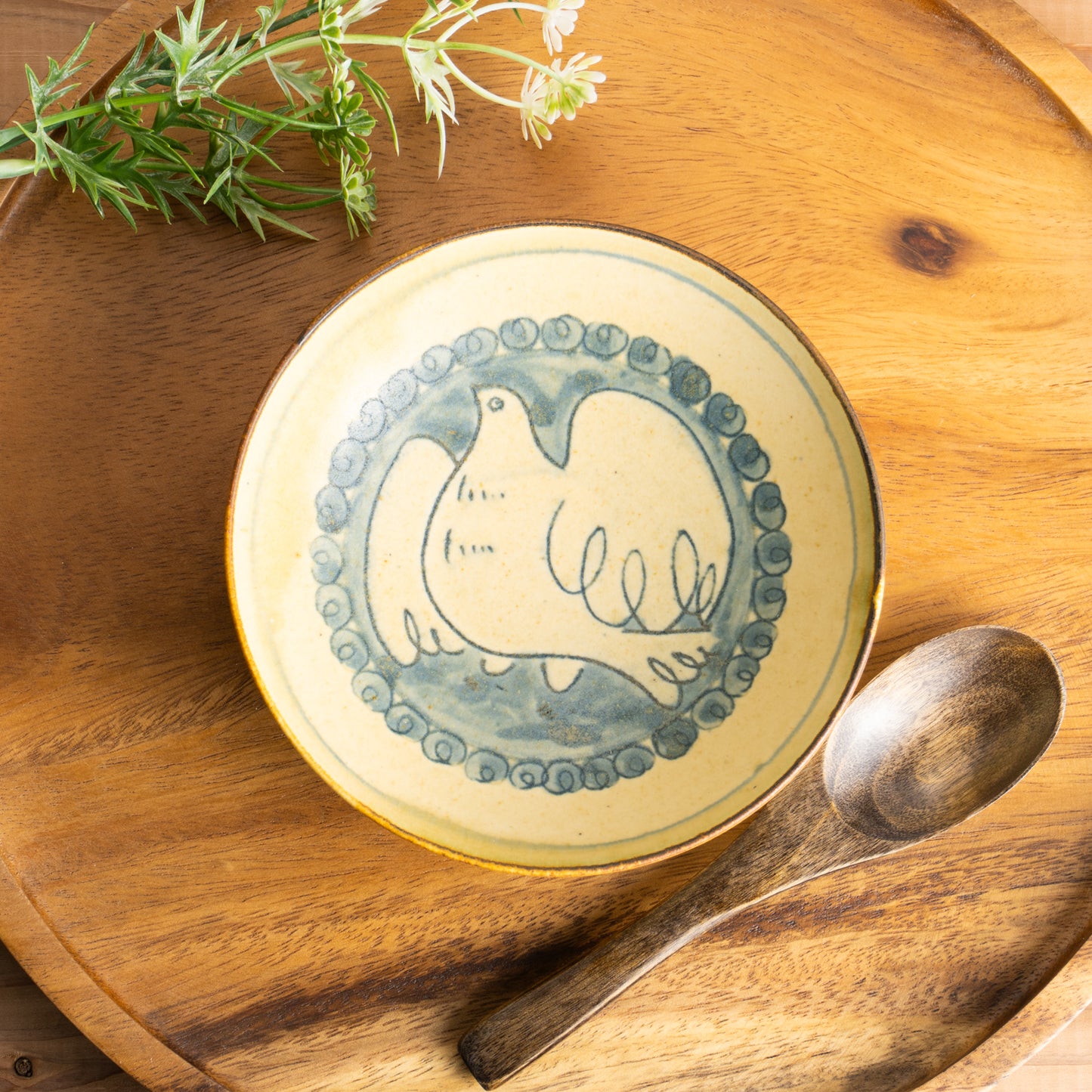 【清水焼】ボウル　安南手トリ 黄　的場美幸 KOTOPOTTER