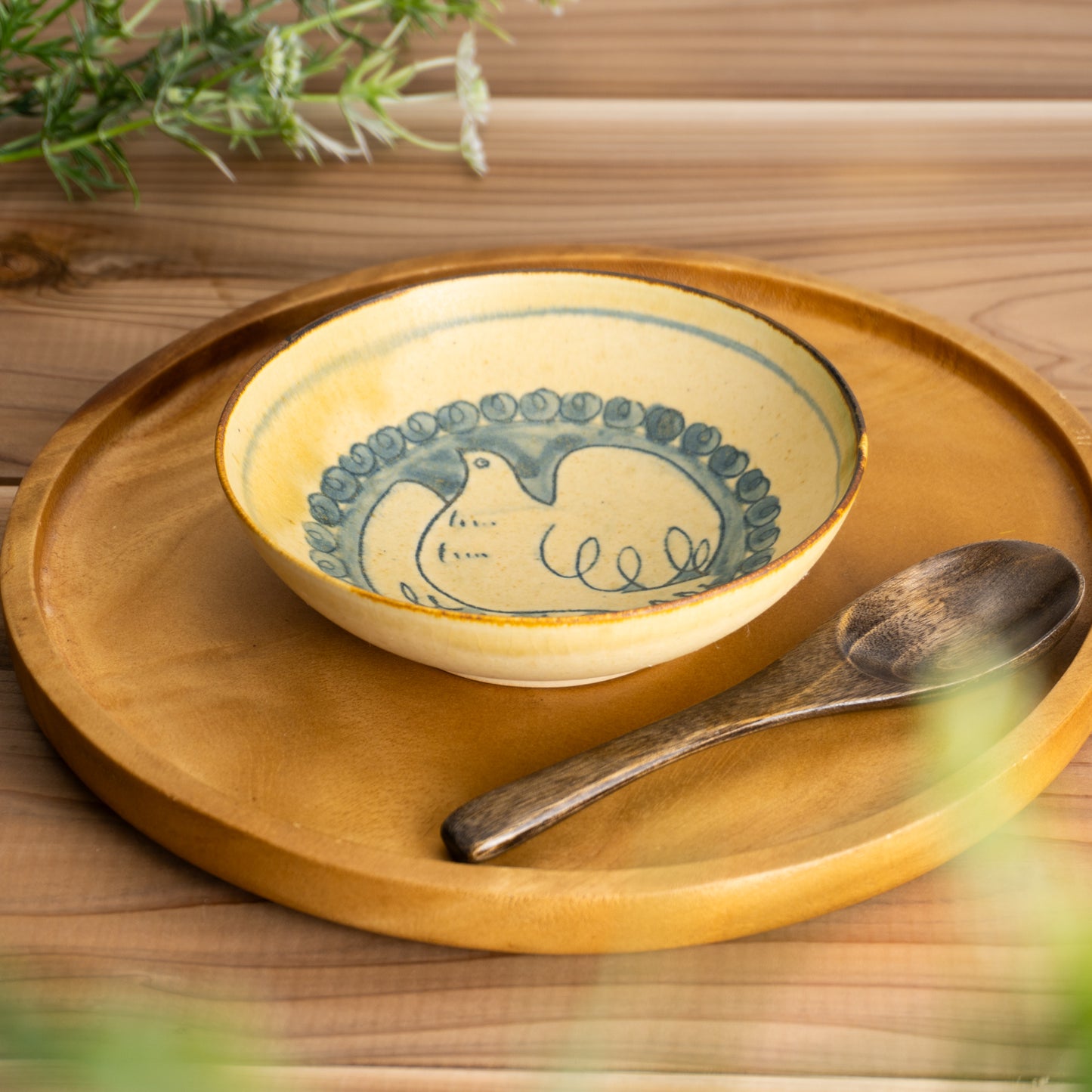 【清水焼】ボウル　安南手トリ 黄　的場美幸 KOTOPOTTER