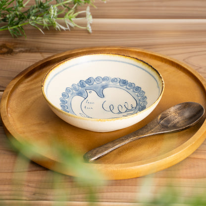 【清水焼】ボウル　安南手トリ 白　的場美幸 KOTOPOTTER