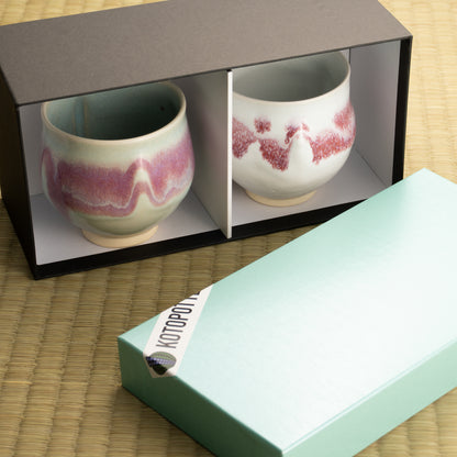 【清水焼】組湯呑　月白/朝霞　和泉良法 KOTOPOTTER