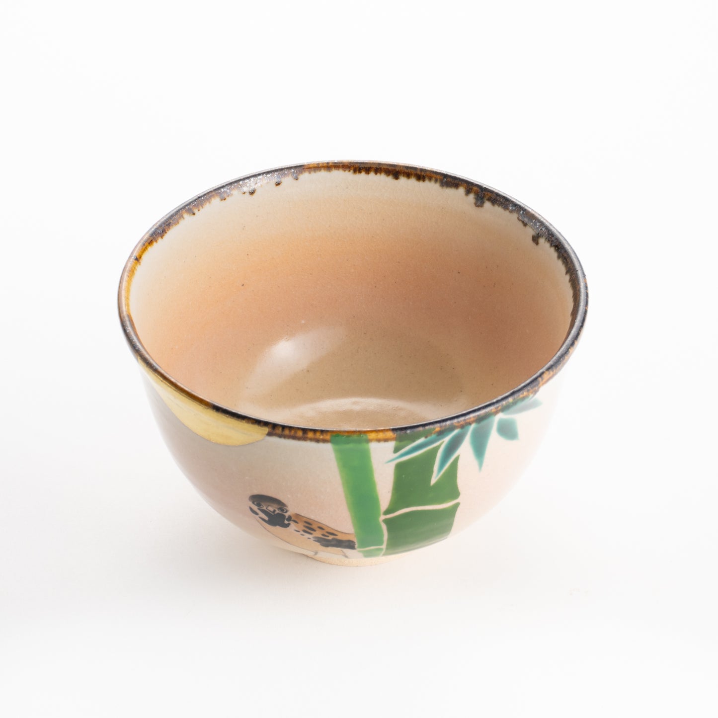 【清水焼】抹茶碗　竹に雀　安徳 KOTOPOTTER