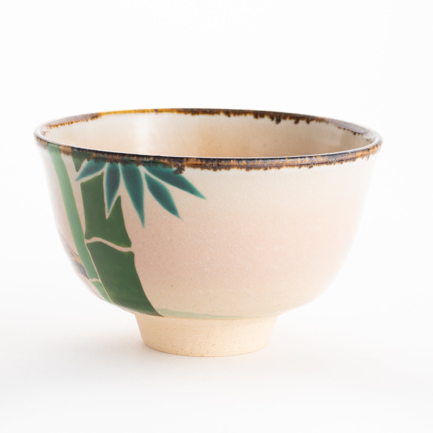 【清水焼】抹茶碗　竹に雀　安徳 KOTOPOTTER