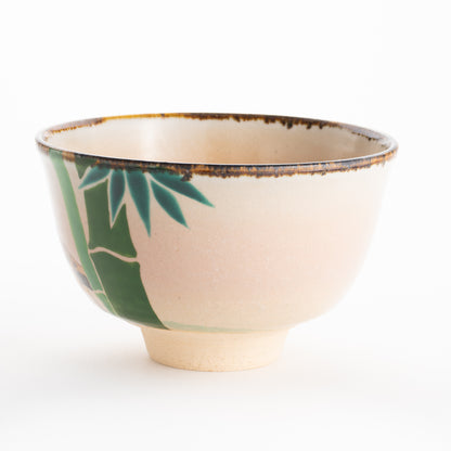 【清水焼】抹茶碗　竹に雀　安徳 KOTOPOTTER
