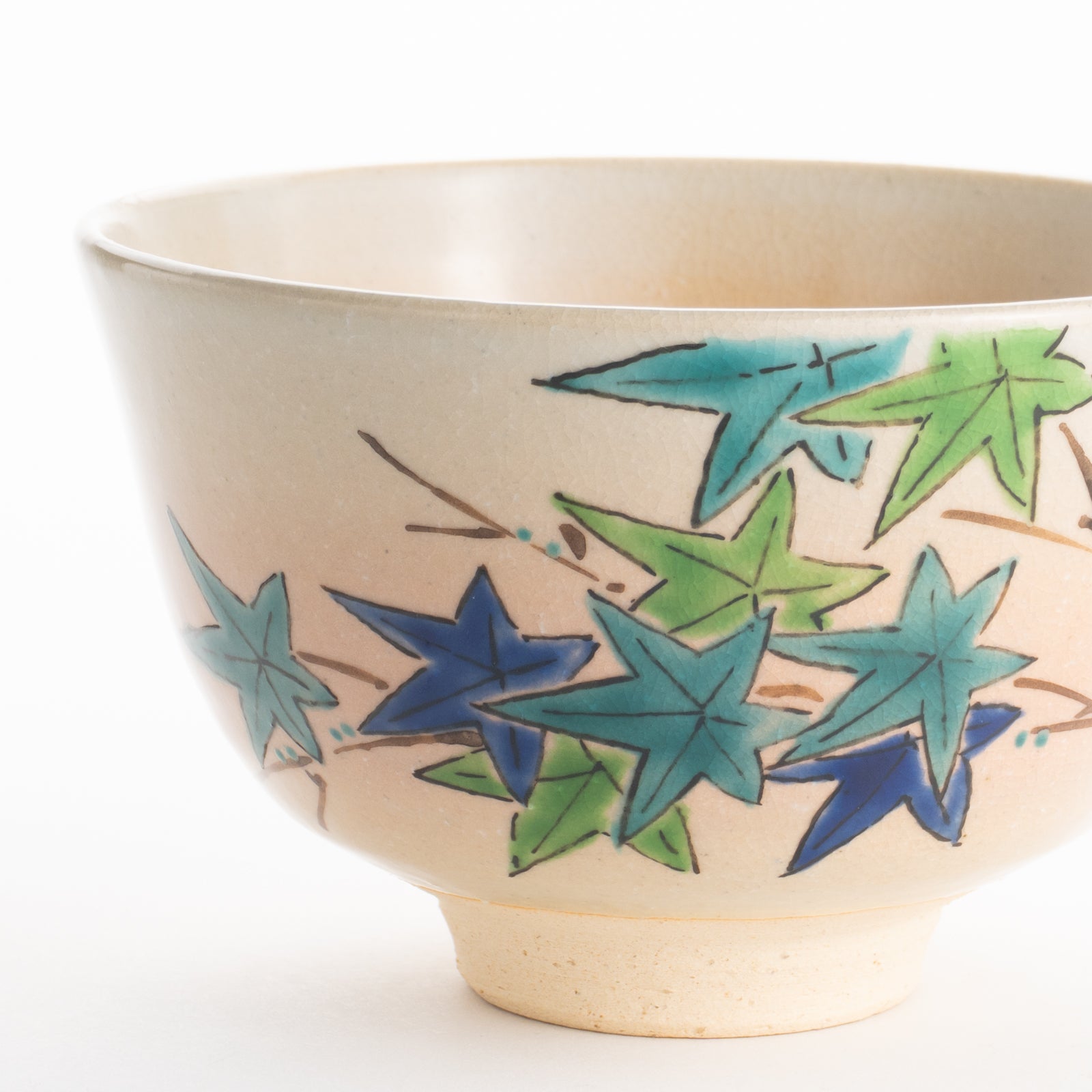 【清水焼】抹茶碗　青楓　安徳 KOTOPOTTER