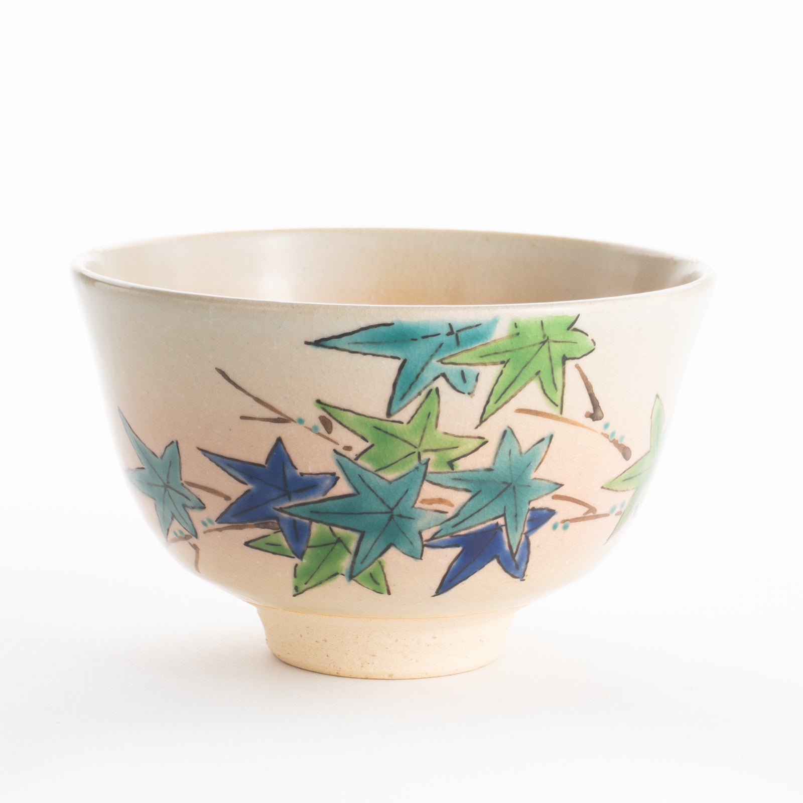 【清水焼】抹茶碗　青楓　安徳 KOTOPOTTER