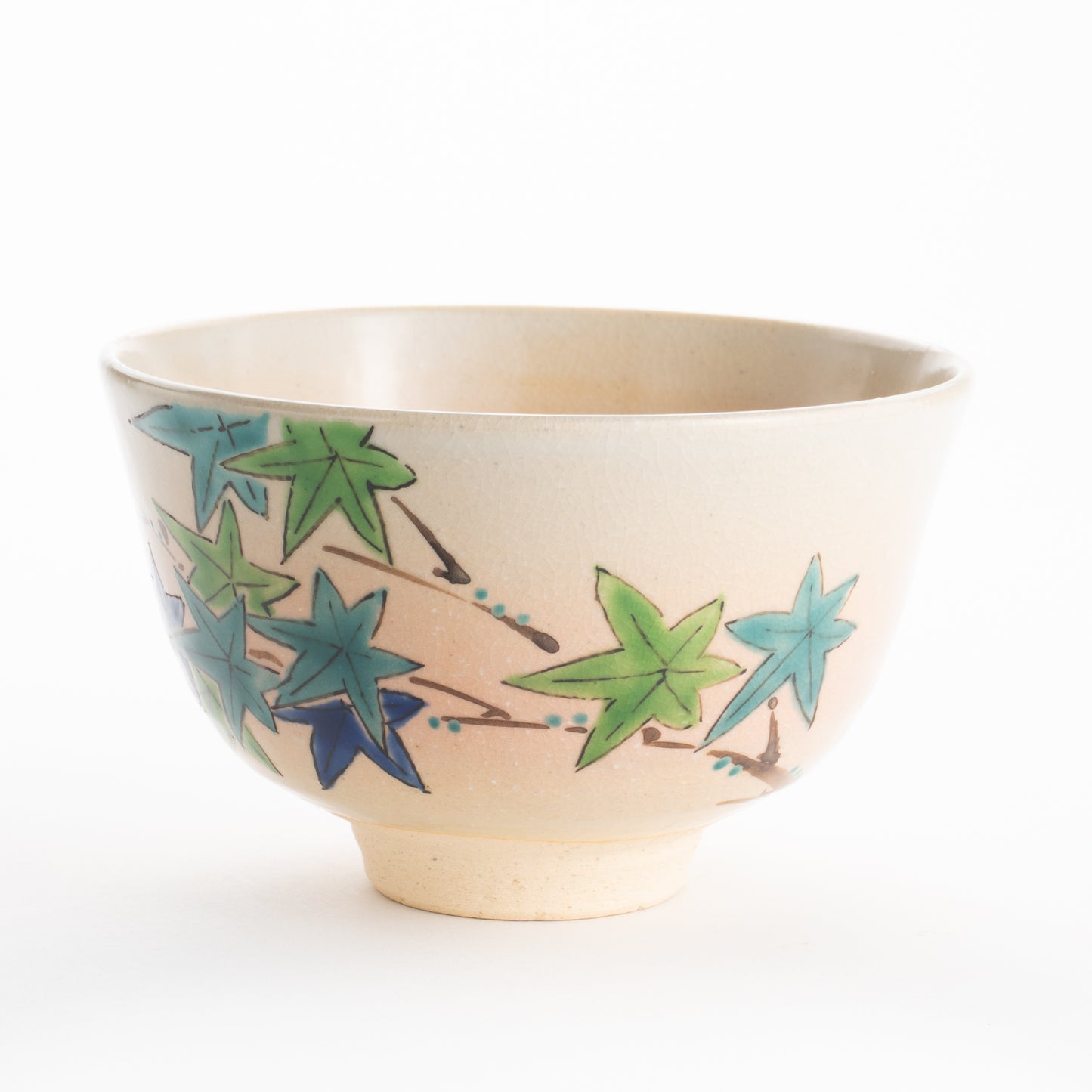 【清水焼】抹茶碗　青楓　安徳 KOTOPOTTER