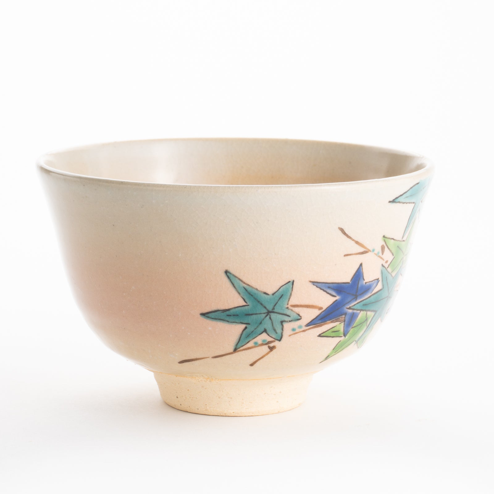 【清水焼】抹茶碗　青楓　安徳 KOTOPOTTER