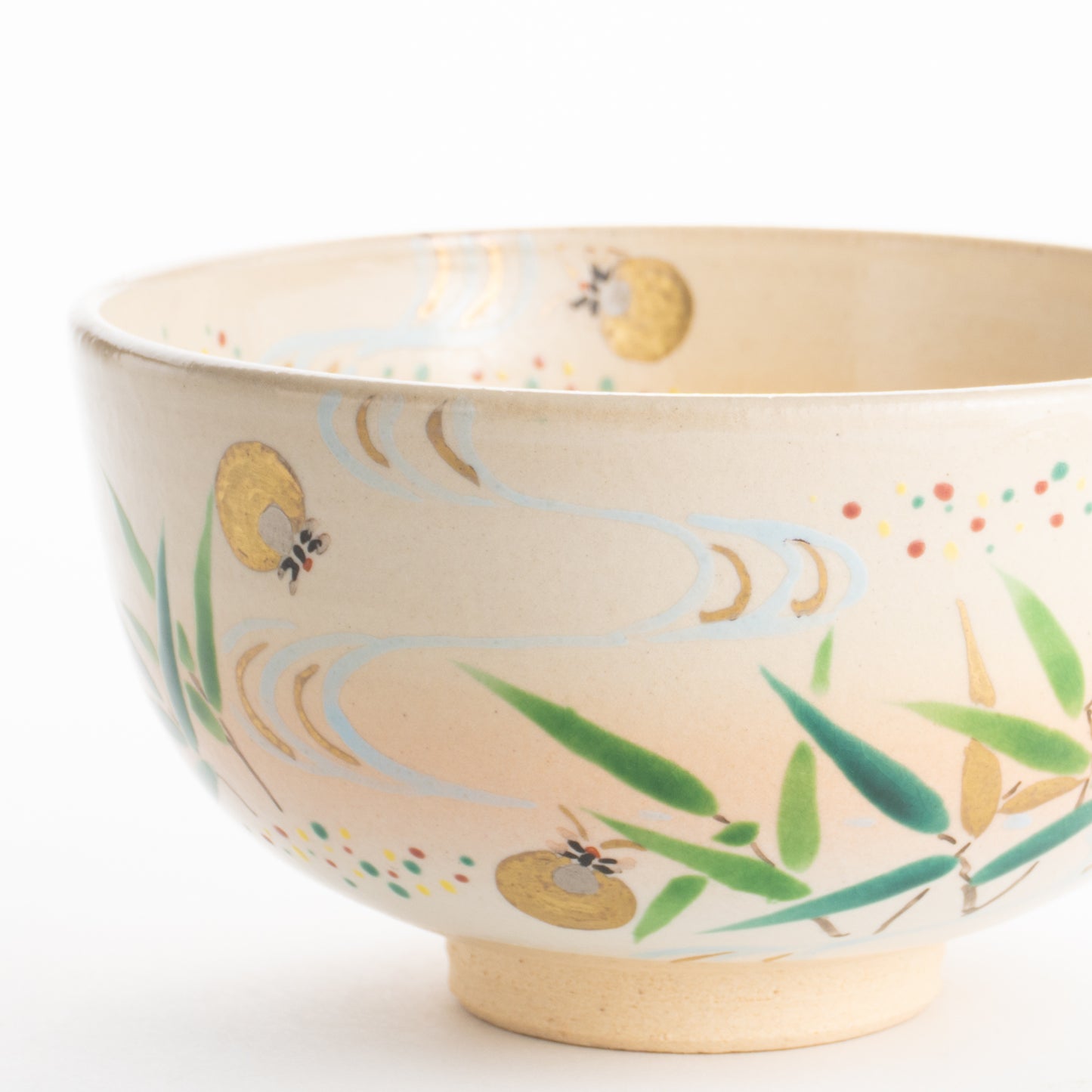 【清水焼】抹茶碗　芦にホタル　亨 KOTOPOTTER