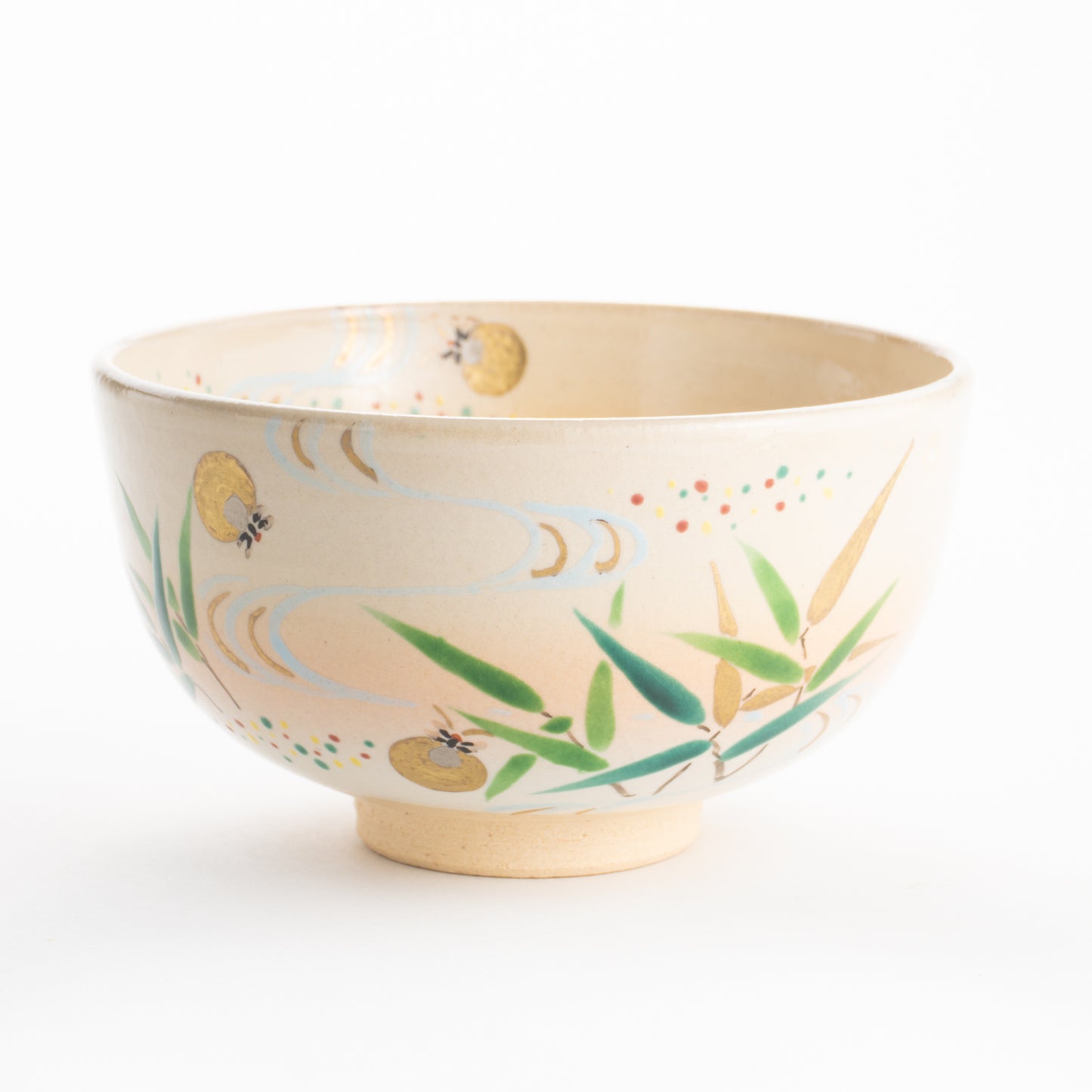 【清水焼】抹茶碗　芦にホタル　亨 KOTOPOTTER