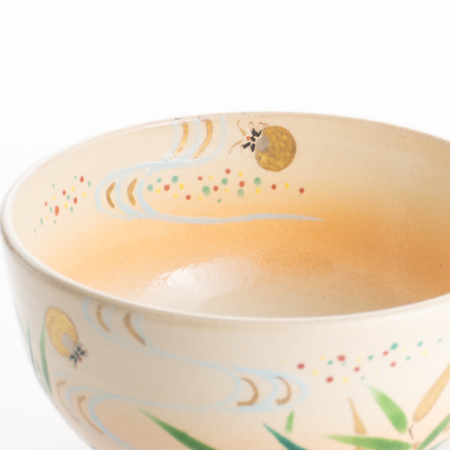 【清水焼】抹茶碗　芦にホタル　亨 KOTOPOTTER