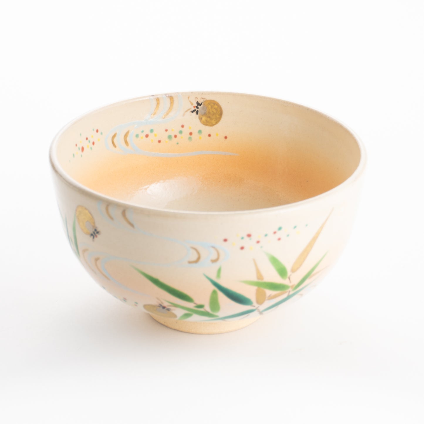 【清水焼】抹茶碗　芦にホタル　亨 KOTOPOTTER