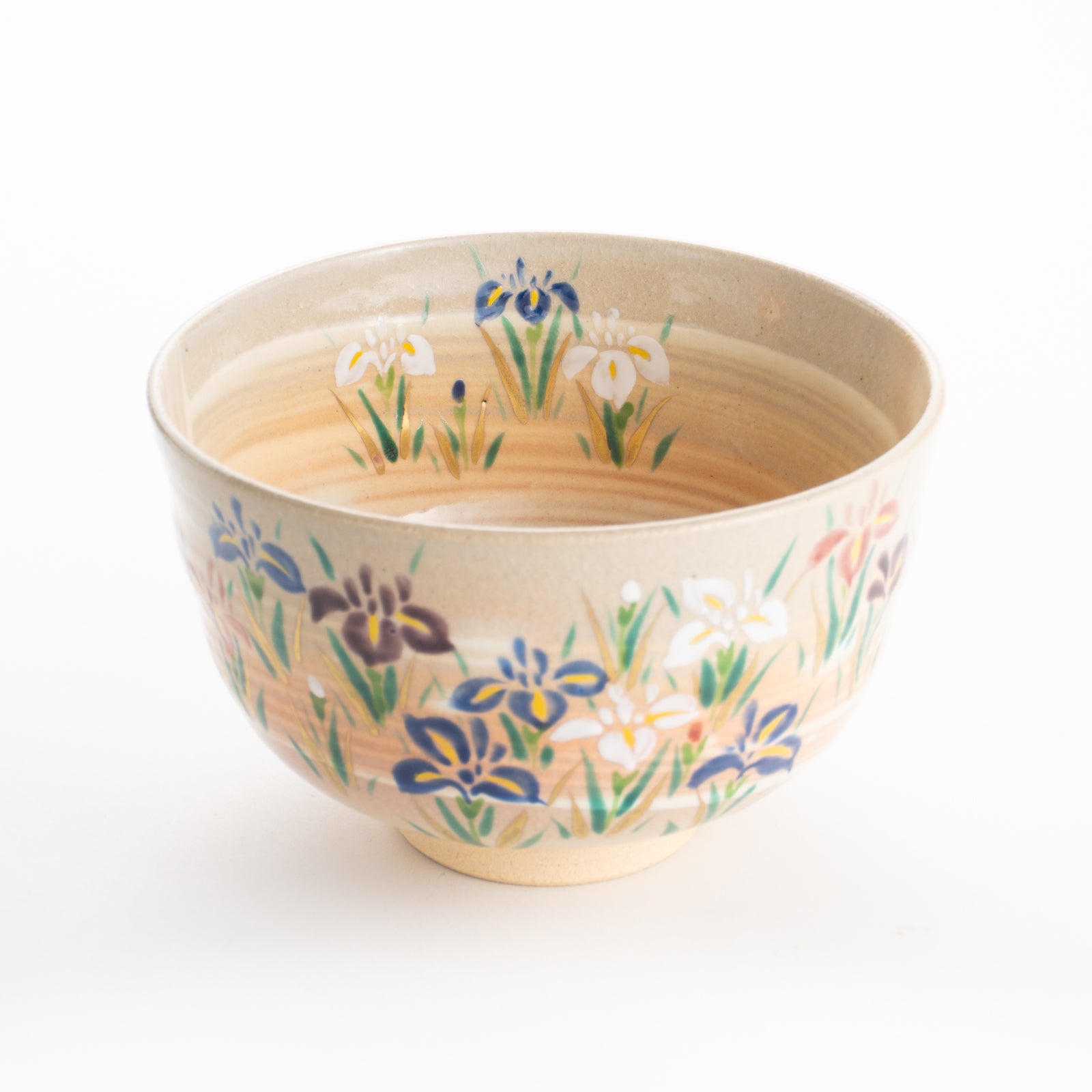 【清水焼】抹茶碗　刷毛目菖蒲　亨 KOTOPOTTER