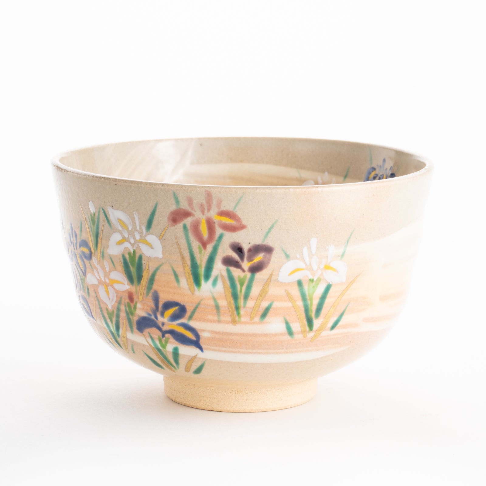 京都清水烧抹茶碗刷毛纹菖蒲｜亨｜KOTOPOTTER