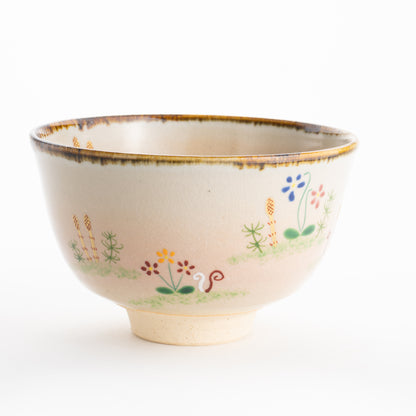 【清水焼】抹茶碗　春ノ野　安徳 KOTOPOTTER