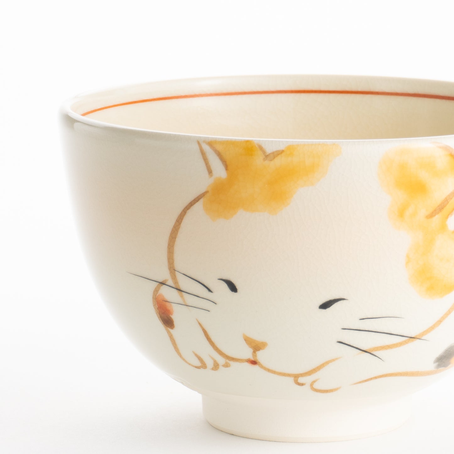 【清水焼】抹茶碗　ねこ　昇 KOTOPOTTER
