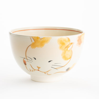 【清水焼】抹茶碗　ねこ　昇 KOTOPOTTER