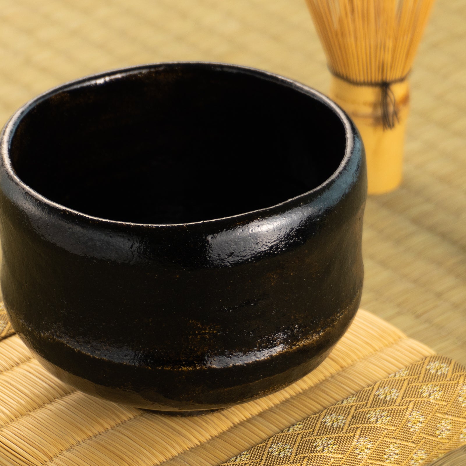 ※アンティーク※　楽焼　黒茶碗　 抹茶碗 京都 清水焼】抹茶碗 黒楽 芳楽｜コトポッター