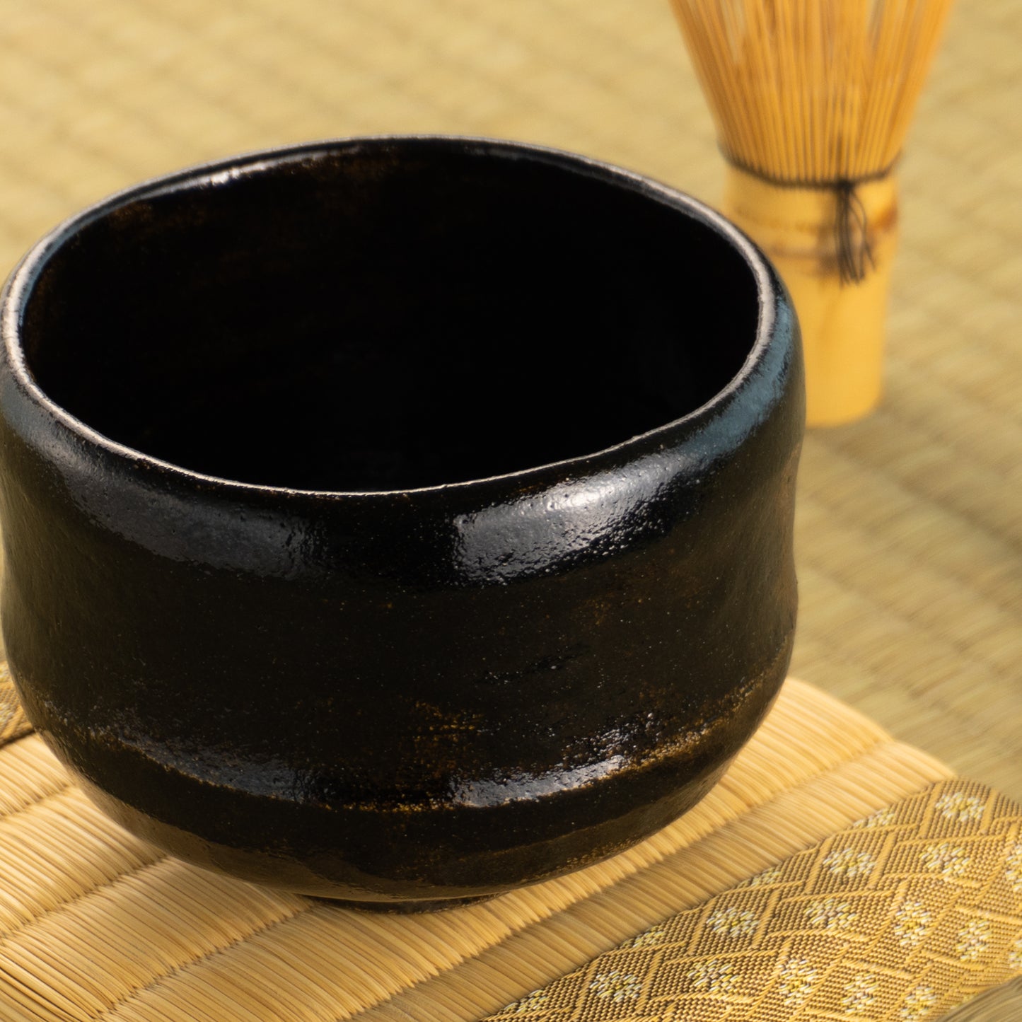 【清水焼】抹茶碗　黒楽　芳楽 KOTOPOTTER