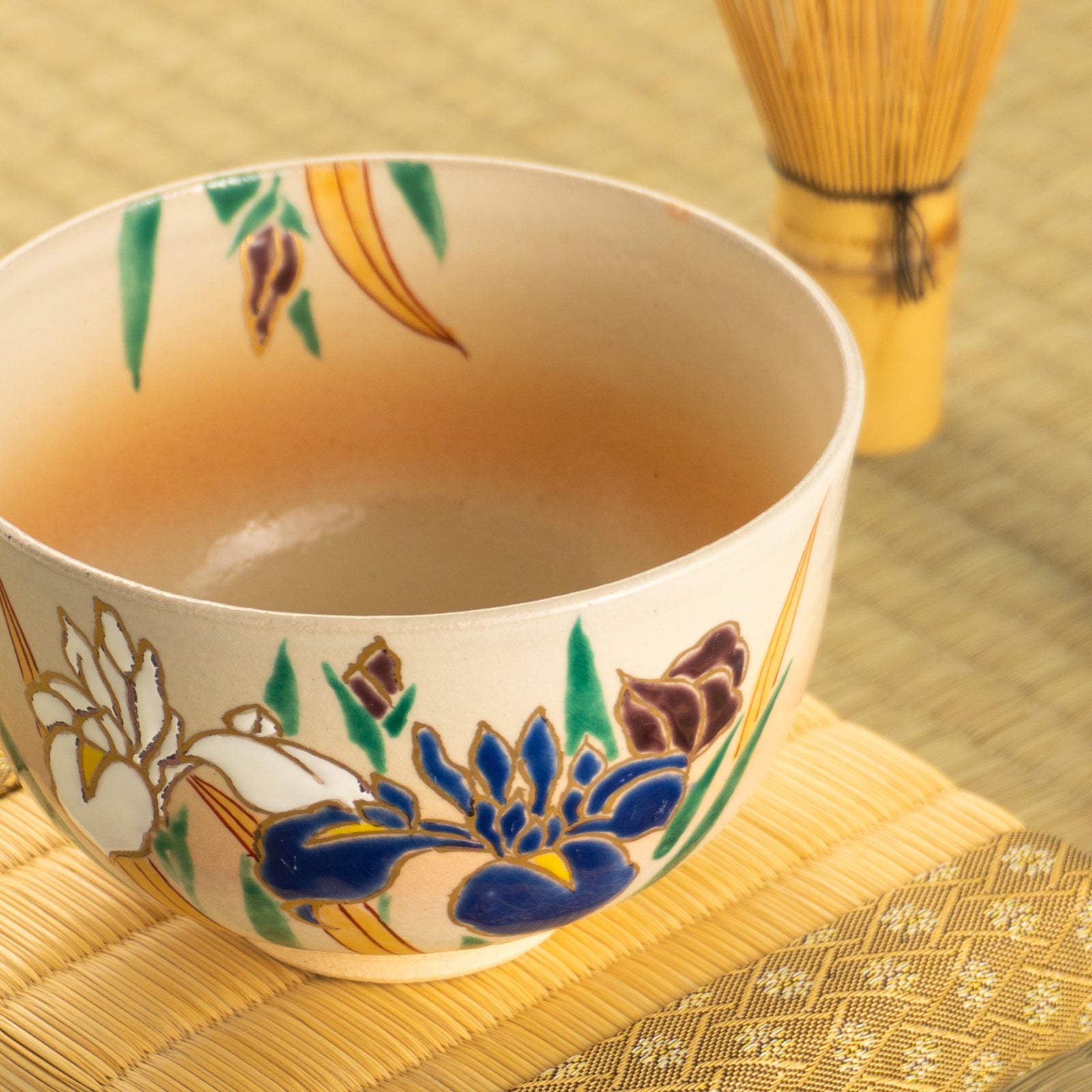 【清水焼】抹茶碗　アヤメ　亨 KOTOPOTTER